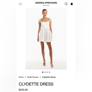 Amanda Uprichard White Clydette Mini Dress